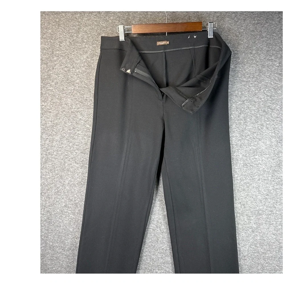 J.McLaughlin Blk Straight Leg Crepe Pants Women Size 10 Bartender Manager Career